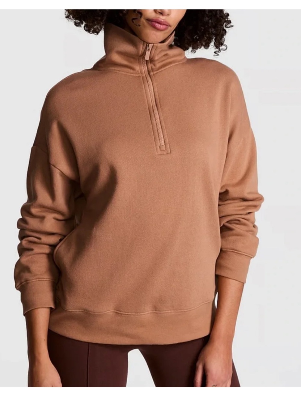 🆕 NWT PINK Victoria's Secret Ivy Fleece 1/2 Zip Pullover